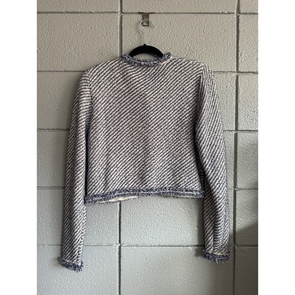 Women's J.Crew Collection Cropped Lady Jacket in Textured Cotton Cardigan size S - Picture 5 of 6